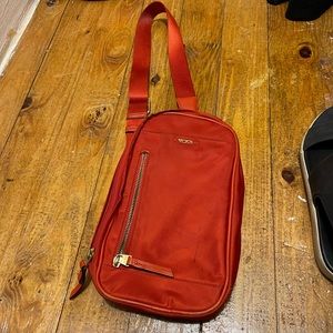 Tumi Orange Cross Body Sling Bag